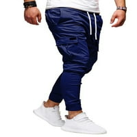 Eyicmarn Men Casual Jogger Hlače Čvrsto kolor reprodukciju Tergo pantalone Dukseri sa džepovima za putovanja