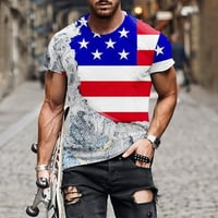 Muški američki 4. srpnja Tee majica kratki rukav Neovisnosni košulje za neovisnost, ljeto pamuk labav