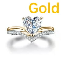 Modni prsten sawvnm srebrna sjajna dijamantna prsten šarene geometrijske dragulje ženske dijamantne