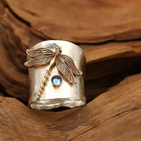 Lroplie prstenovi za žene djevojke sterling srebrne dragonflys safir sa dijamantima jednostavan nakit