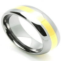 Muškarci Žene Volfram Carbide Vjenčani prsten Comfort FIT pozlaćeni dovodni za muškarce i žene