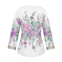 Novi dolazak Oznaka Himičarska haljina dukserica Svestrana ženska bluza V-izrez sa modnim tiskanim ženskim