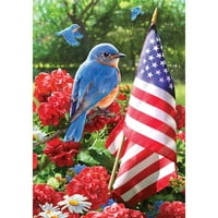 Gardenska zastava Custom Decor - Bluebird pozdrav