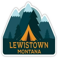 Lewistown Montana Suvenir Vinil naljepnica za naljepnicu Kamp TENT dizajn