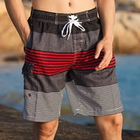 Kratke hlače za plažu Muške havajske kratke hlače Elastični džep za crtanje struka Slim Fit Capris Hlače