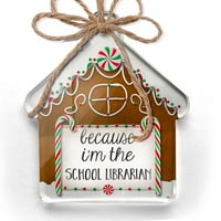 Ornament tiskan jednostrano jer sam školski bibliotekar smiješan izrekao božićni neonblon