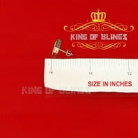 Kralj Bling-a 0,40CT Sterling Srebrna žuta dijamantska zvanična naušnica za muškarce žene