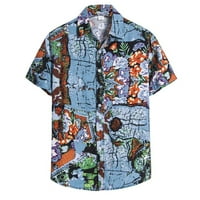 Polo majice za muške kardigan kratki rukav Havajska majica na plaži Turtleneck