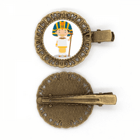 Žuti šešir Egipat Crtani film Art Deco modni kosu za kosu za glavu Brooch Clip Clip bareta