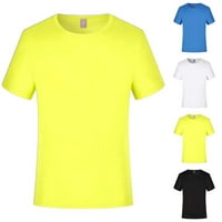 Muškarci vježbanje trčanja hlađenje majica Stretch znojni prozračni kratki rukav gornji crna veličina