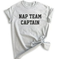 NAP TEAM kapetan majica, unise ženska muska košulja, lijena majica, košulje, nap majica, heather ash,