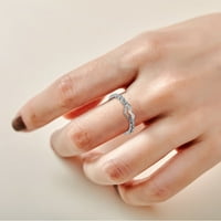 Lowrofile prstenovi za žene djevojke čisto srebro ljubavni nakit ženski šuplji set nakit u obliku srca