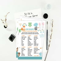 InkDotpot Što se nalazi u vašim torbima za bebe igru ​​za bebe Aktivnosti Karte za zabavu Idea- Životinje