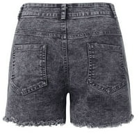 Vivianyo HD Hlače hlače za žene čišćenje Ženske traperice Modni srednji stručni džep kratki hlače bljeskalice