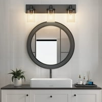 Crna vanity lampica za kupaonicu Lagana seoska kuća u kupaonici svjetla za svjetlo preko ogledala sa
