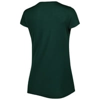 Ženski pojmovi Sport Zelena crna Michigan State Spartans Značka majica i flanel hlače za spavanje