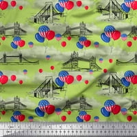 Soimoi smeđa pamučna tkanina od balona i londonske mostove arhitektonska tkanina od dvorišta široka