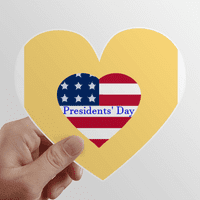 Srčani američki predsjednici Dan zastava Srce Vinil naljepnica Biciklistička boca naljepnica