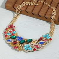 Ogrlica za ogrlicu modne deklaracije Vintage šuplji izlaze na nakit od odjeće, otvor dijamantski džemper