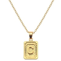 Ksiangdd Ženska vintage modna abeceda ogrlica od nakita