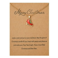 Ogrlica od legure serije Santa Ornament Card Božićni privjesak na narukvice