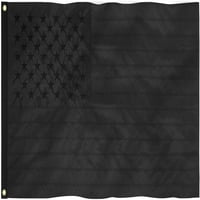 FT All Black američka zastava, jake opreme, šivene pruge, mesinga zastava za zastavu, UV zaštite američke