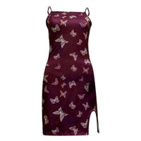 XYSAQA haljine za žene plus veličina haljina za žene ženski seksi leptir patcket suspender Sudeed print