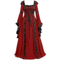 Meichang renesansni kostim za žene Retro srednjovjekovne viktorijanske Gothic Maxi haljine Cosplay seljačka