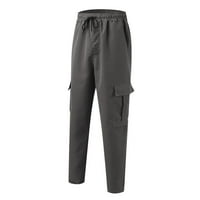 Cleance za hlače za muškarce muške teretne pantalone Slim Multi džepne ravne pantalone na otvorenom