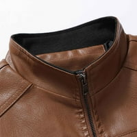 Ketyyh-CHN Zimske jakne za muškarce Cardigans s dugim rukavima kaput Brown, 4xL