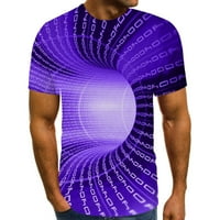 Muški kratki rukav Thirt Sports Casual Casual 3D Print Crew Majica Majica Unise ljetni vrhovi za muškarce