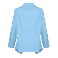 Cuoff Wouns Coats Jackets za žene Casual Solid Color Kratki labavi kardigan rever modni ženski vrhovi