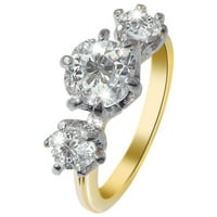 Heiheiup angažirani nakit nakit za žene Bijeli prsten cirkon modni svijetli prstenovi plus prstenovi