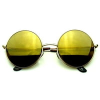 Emblem naočale - okrugle metalne reflektirajuće zrcalne sunčane naočale