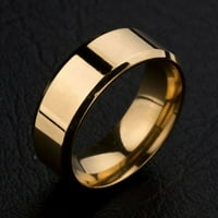 GOFJ prsten unise nehrđajući čelični ogledalo lagani prsten za prste za vjenčanje