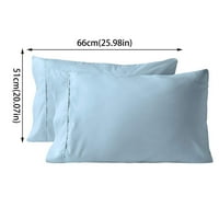 Textu jastuci set ultra mekih jastučničara sa zatvaračem za koverte Standardni teal satenski jastučnica