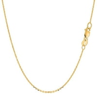 10k žuti ili bijeli ili ružičasti ružičasti zlatni sjajni dijamantski ogrlica za kabel za privjes i