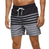 CLlios muške kratke hlače prugasti ispis prozračne čipke vodootporne četvrtine hlače Plaže kratke hlače