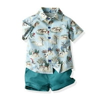 Toddler Boys Girls Modne odjeće Set Baby Boy Hotsas Sets Outfit Klinac Ostavite cvjetnu majicu kratkih