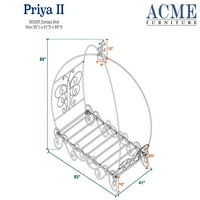 Buyweek Acme Priya II Twin krevet u bijelom i svijetlu ljubičastu 30530T