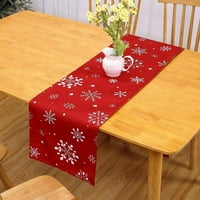 GLOWOL Crveni božićni stolnjak Stolnjak Xmas Snowflake stol za poklopac rustikalne kuhinje za večeru