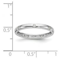 14k bijeli zlatni prsten za prsten vječni dijamantski okrugli 10CT polirani okvir set 6