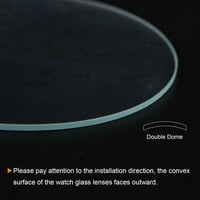 UXCell sat stakla kristalna sočiva, debljina diama Dvostruka kupola okrugla Clear Watch Glass