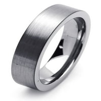 Muškarci Žene Volfram Carbide Vjenčani prsten Comfort FIT četkani ravni prsten za muškarce i žene