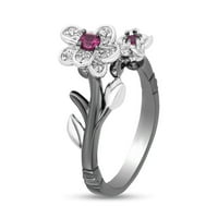 Riguas rhinestone cvjetovi cvjetni cvjetovi Žene Ogrlice Ear Stud naušnice prsten nakit poklon