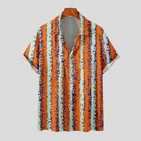 Aufmer Ljetne košulje za muškarce Loungeward Majica od muške etničke stijene 3D negirajući tisak Havajska