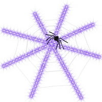 Dengmore 12ft Halloween Spider Webs Horror Horror Halloween Web LED rasvjetni modovi Prosut za ukrase