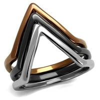 TK - Tri tona Ip√ø¬ºàüip lagana kafa i IP svijetlo crno-visoki polirani) prsten od nehrđajućeg čelika