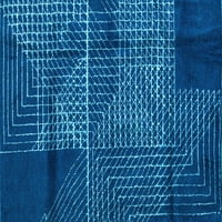 Ahgly Company Indoreni pravokutnik Sažetak svijetlo plava moderno prostirke, 2 '3'