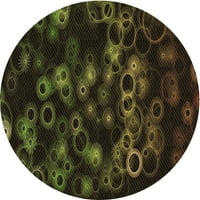 Ahgly Company u zatvorenom okruglom uzorak u ponoćni sivi prostirci, 6 'krug